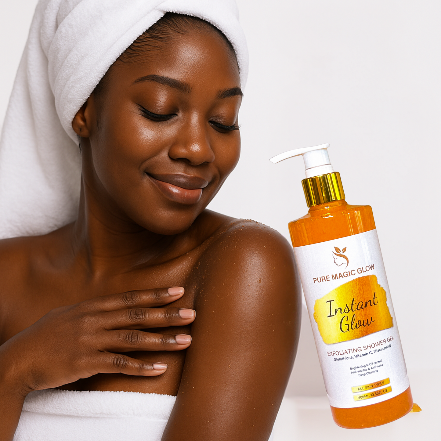 Gel douche éclatant - peaux foncées et brunes